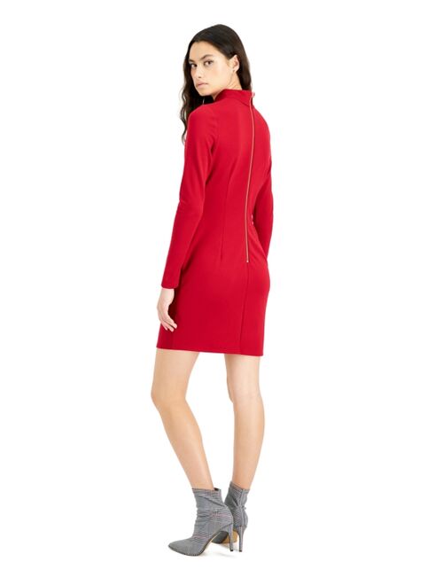 Bar III Serenity Mock-Neck Fitted Knit Dress, Created for Macy's