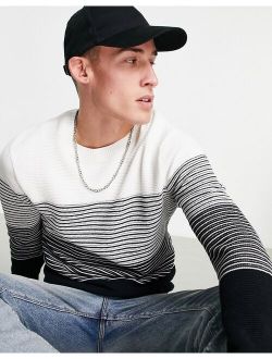 Originals gradient sweater in black & white