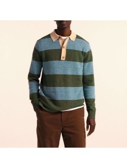 Rugged merino rugby sweater in stripe