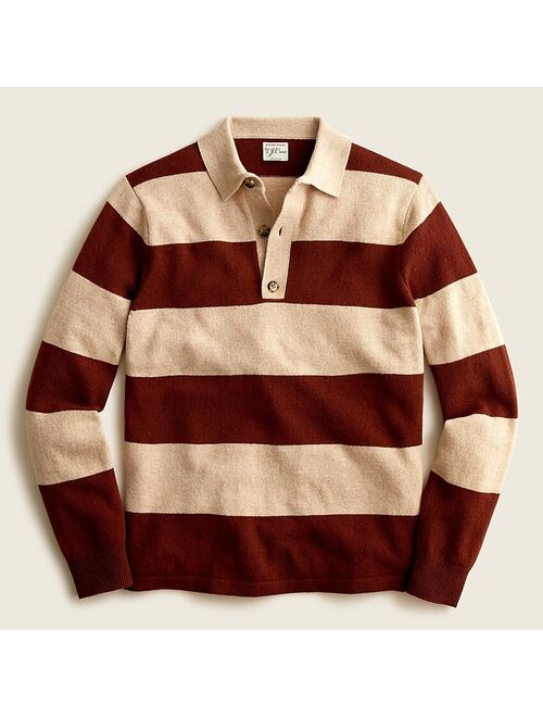 J.Crew Rugged merino rugby sweater in stripe