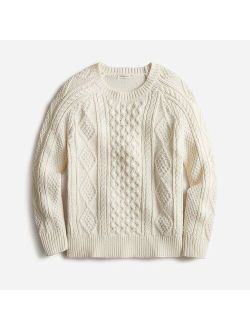 Boys' cable-knit fisherman sweater