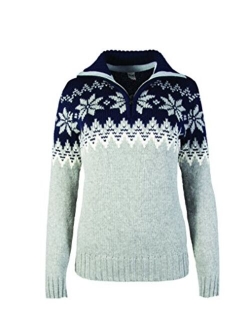 Women's Myking Pullover Sweater of 100% Air-Spun Merino Wool