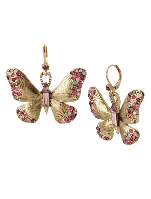 Betsey Johnson Butterfly Drop Earrings