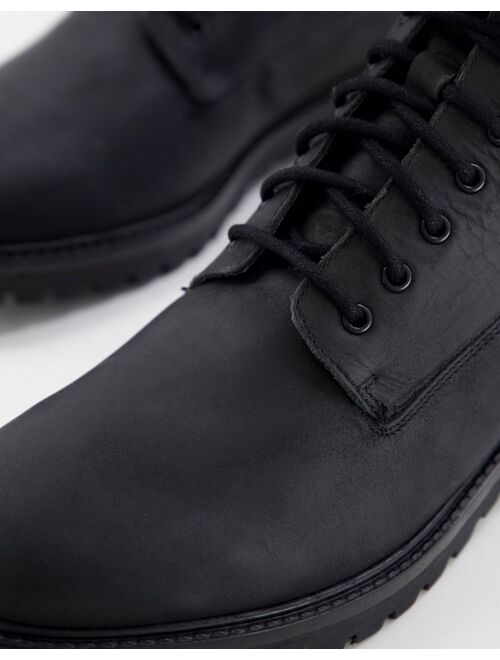 River Island chunky worker boot in black