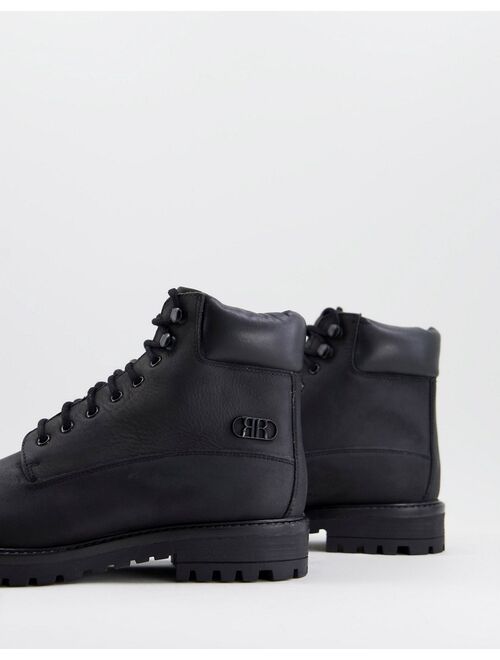 River Island chunky worker boot in black