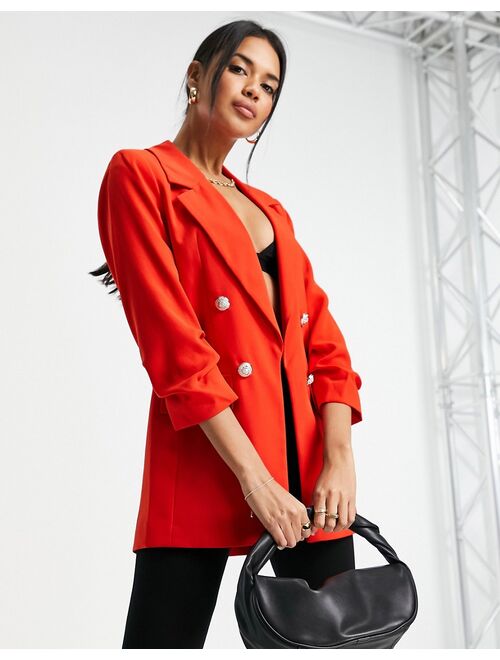 River Island double breasted blazer in red - part of a set