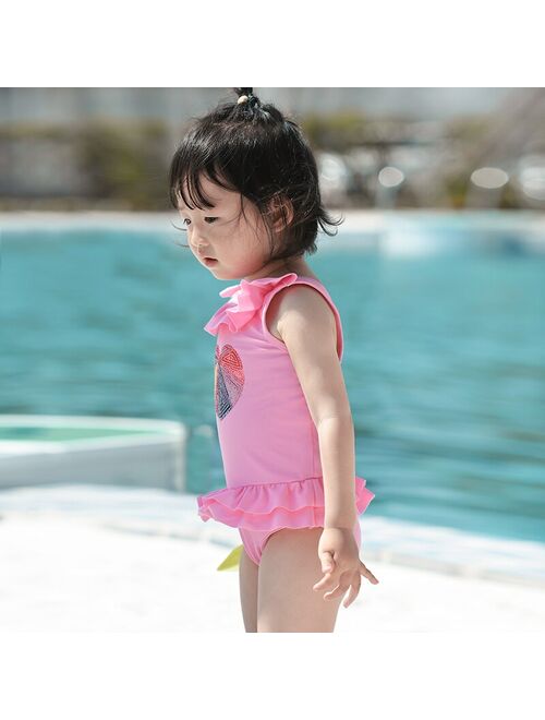 Julysand Baby Swimwear Cute One Piece Swimsuit Color Printed Kids Skin-friendly UPF 50+ BathingSuit Girls Swimwear