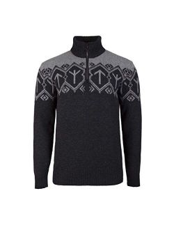 Tor Masculine Wool Sweater with Runic Design with Free STRATHTAY BFL $90 Black Cap