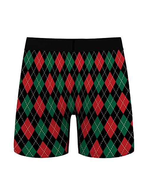 Christmas Underwear for Men Boxers Briefs Panties Funny Xmas Holiday Snowman Novelty Underpants