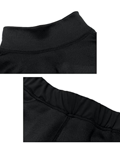 Dasawamedh Women's Fleece Thermal Underwear Set Lightweight Warm Base Layers Long Johns for Hiking Skiing Diving