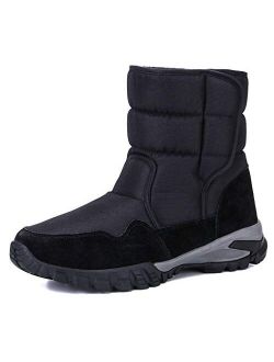 Men's Winter Snow Boots Outdoor Waterproof Anti-Slip Warm Fur Lined Cold Weather Boots