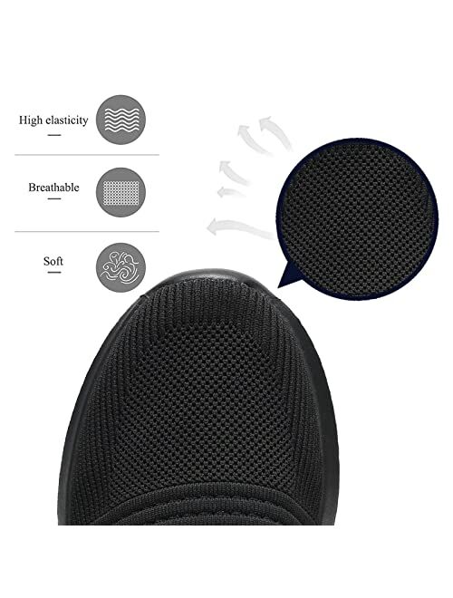 Mens Running Shoes Light Comfort Casual Sport Mesh Sneakers Work Gym Slip on Tennis Walking Cross Trainer