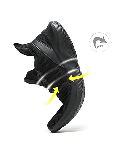 Mens Running Shoes Light Comfort Casual Sport Mesh Sneakers Work Gym Slip on Tennis Walking Cross Trainer