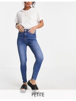 Petite lift & shape skinny jeans in light blue