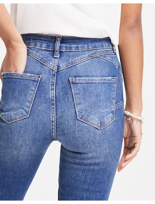 New Look Petite lift & shape skinny jeans in light blue