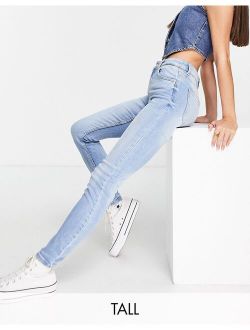 Tall super high waist skinny jeans in vintage blue