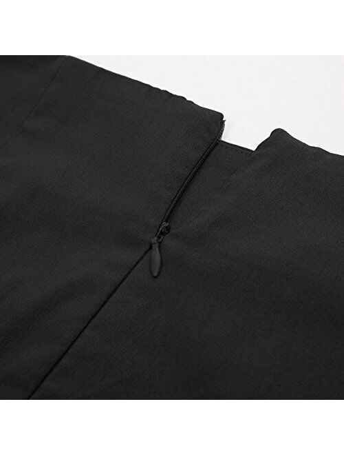 Belle Poque Women Midi High Waist Office Stretchy Pencil Skirt with Bow-Knot BP587