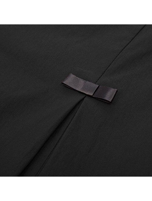 Belle Poque Women Midi High Waist Office Stretchy Pencil Skirt with Bow-Knot BP587