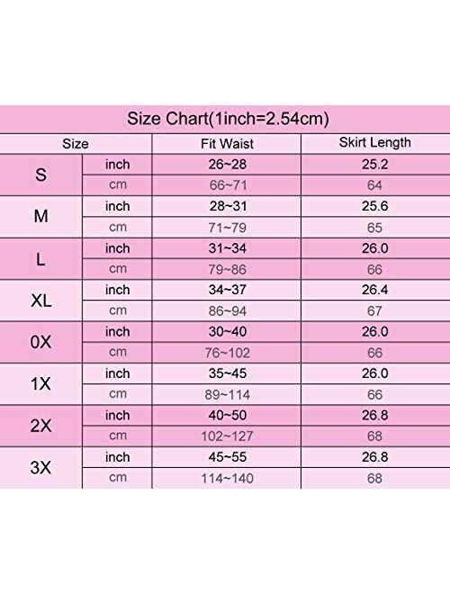 Belle Poque Women's 50s Petticoat Skirts Tutu Crinoline Underskirts Knee Length