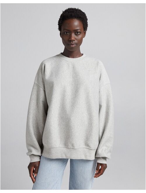 Buy Bershka super oversized sweatshirt in gray online | Topofstyle