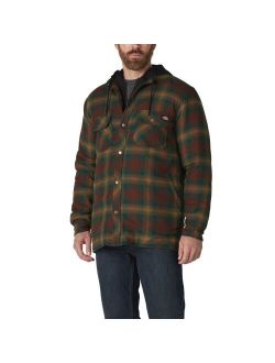Fleece Hooded Flannel Shirt Jacket with Hydroshield