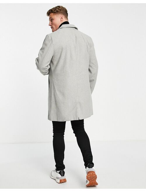 New Look overcoat in light gray