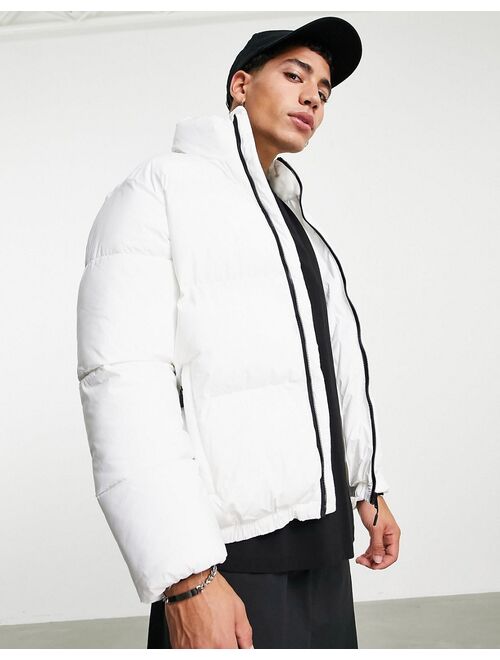 Buy Bershka puffer jacket in white online | Topofstyle