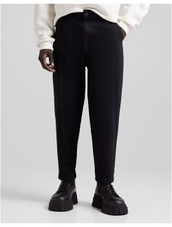 tapered chinos in black