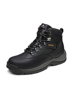 NORTIV 8 Men's Safety Steel Toe Work Boots Slip Resistant Rubber Sole Industrial Work Boot