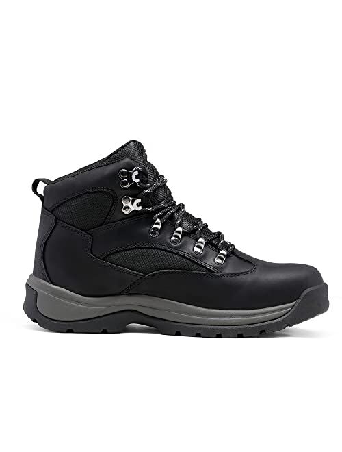 NORTIV 8 Men's Safety Steel Toe Work Boots Slip Resistant Rubber Sole Industrial Work Boot