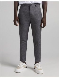 smart skinny pants in gray texture