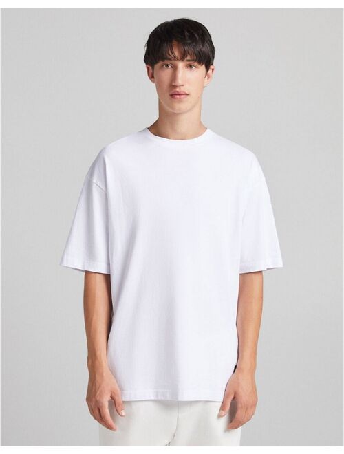 Bershka Oversized T-Shirt In White