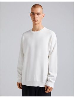 crew neck sweatshirt in white