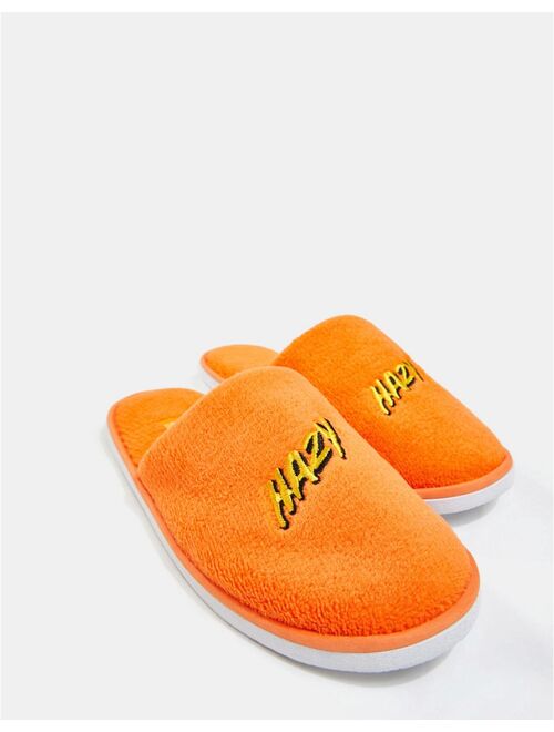 Bershka slippers in orange