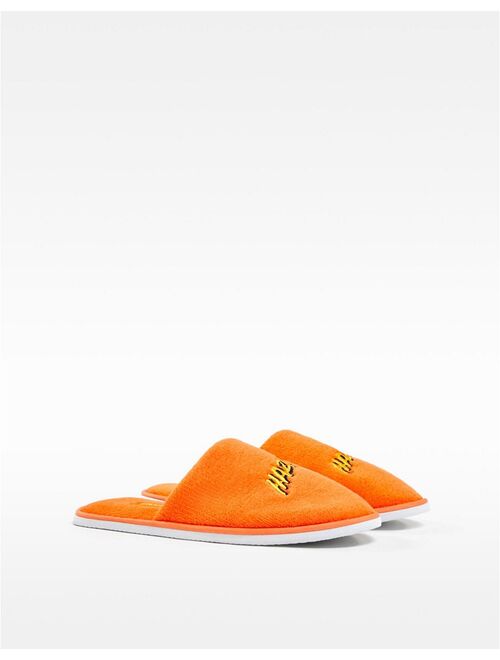 Bershka slippers in orange