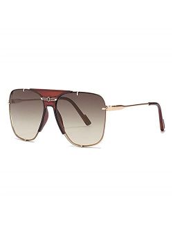 Fashion Cool Square Pilot Style Retro Sunglasses Men/Women Classic Rivets Design Sun Glasses Lunette De Soleil Femme 0739 C3
