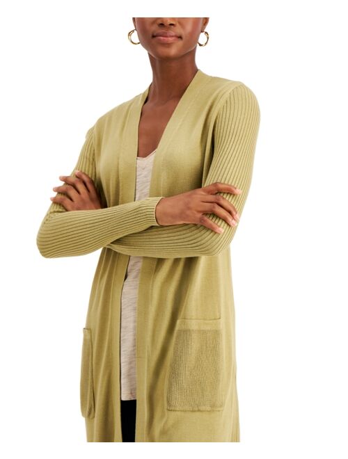 INC International Concepts Ribbed Duster Cardigan, Created for Macy's