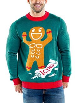 Classic Holiday Characters Ugly Christmas Sweaters for Men - Funny Guys Pullovers