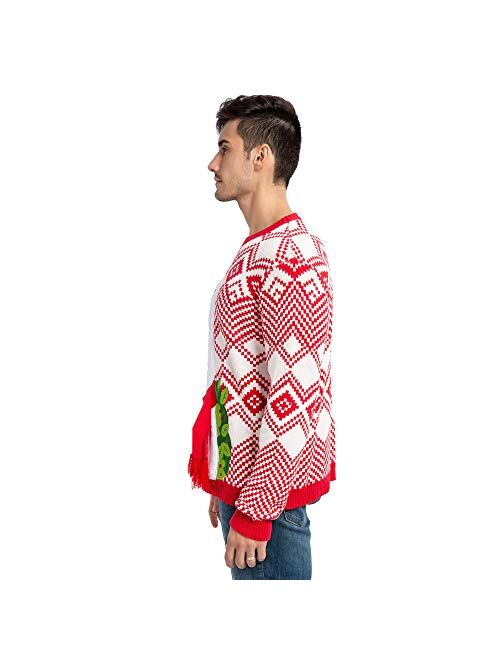 JOYIN Men's Christmas Fuzzy Llama Alpaca Ugly Sweater for Holiday or Birthday Gift