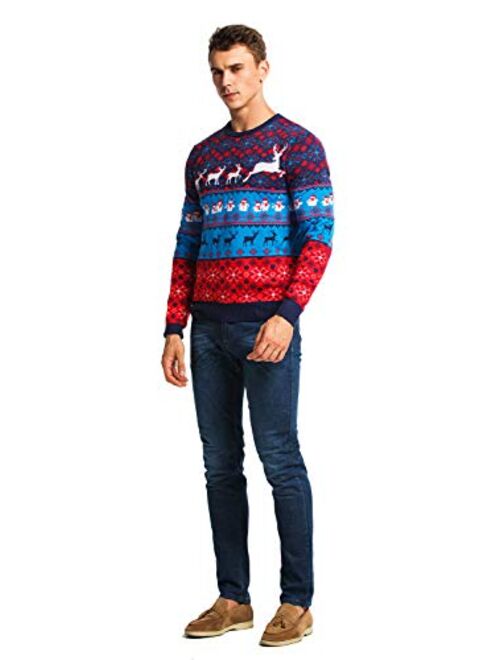Unisex Men's Ugly Christmas Sweater Yailthy Animal Funny Naughty Merry Xmas Fairisle Pullover