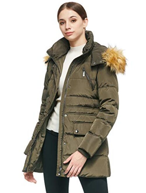 Orolay Women's Thickened Winter Bubble Down Coat Inner Vest Hooded Puffer Jacket