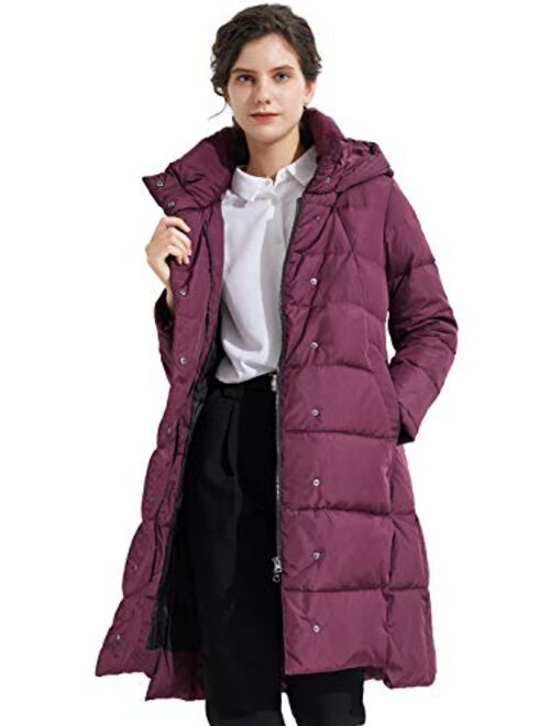Orolay Women's Hooded Down Jacket Long Winter Coat