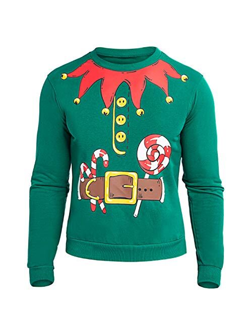 JOYIN Christmas Mens Santa's Elf Ugly Sweater for Xmas Holiday Costume or Birthday Gift