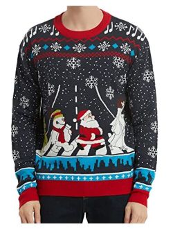 Christmas Reindeer Snowman Santa Snowflakes Ugly Holiday Knitted Sweater Cardigan Traditional Pullover