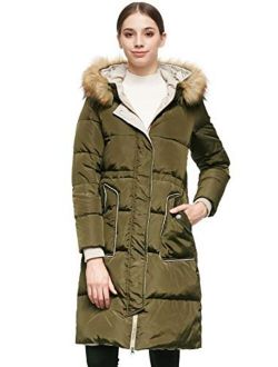 Women's Winter Casual Mid Length Down Coat with Hood