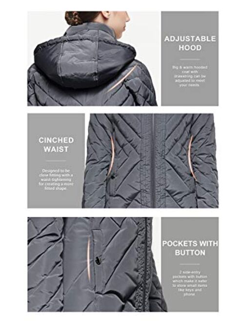Orolay Women's Down Jacket Winter Removable Hooded Coat