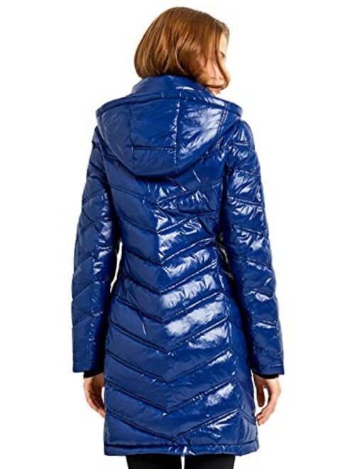 Orolay Women's Packable Down Jacket Light Winter Coat Contrast Hooded Puffer Jacket
