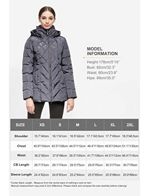 Orolay Women's Thickened Puffer Down Jacket Hooded Coat