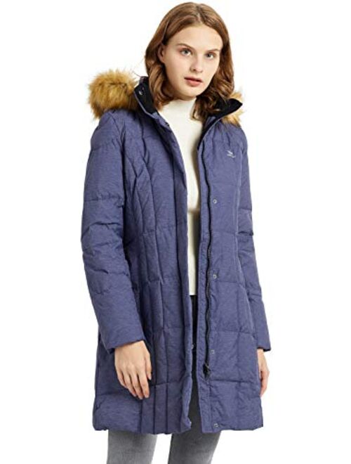 Orolay Women's Lightweight Down Coat Packable Fashion Jacket with Stand Collar