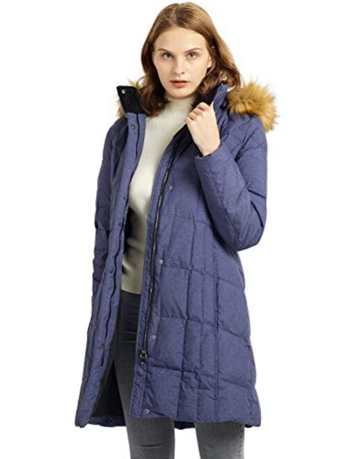 Orolay Women's Lightweight Down Coat Packable Fashion Jacket with Stand Collar